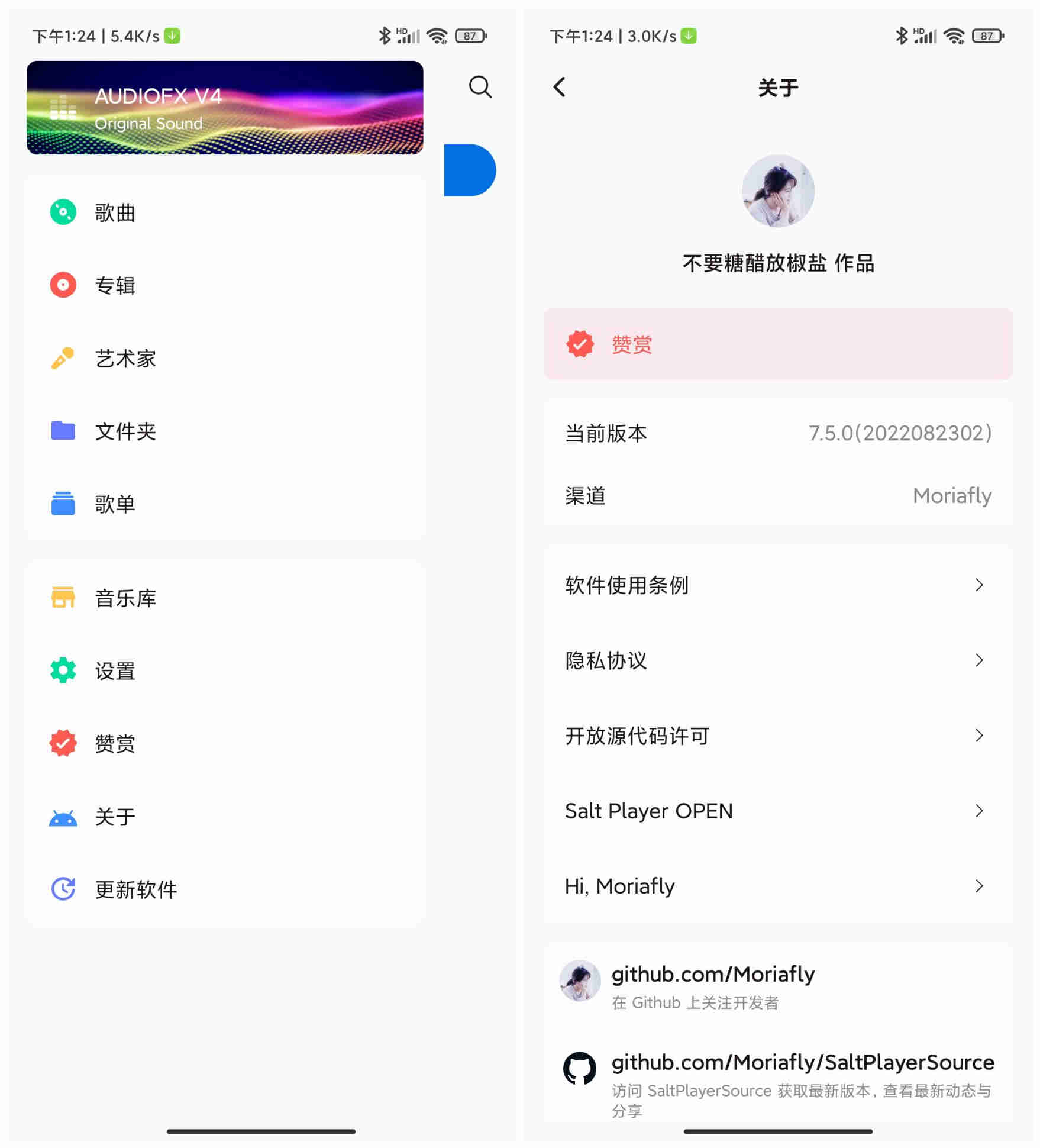 安卓椒盐音乐v10.6.0-beta01 可悬浮歌词的播放器